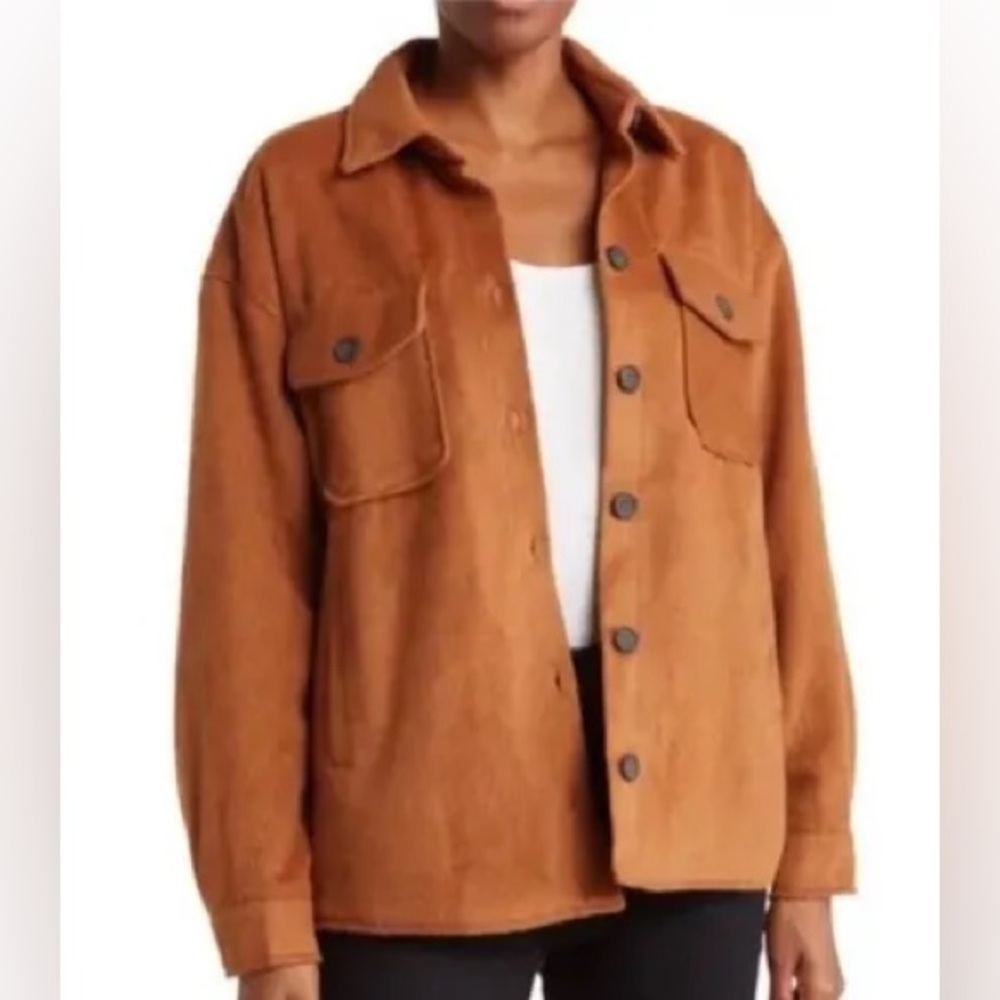 Thread and supply shacket in Copper size Large